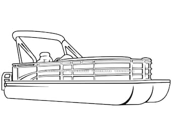 Pontoon boat svg pontoon boat dxf pontoon boat png