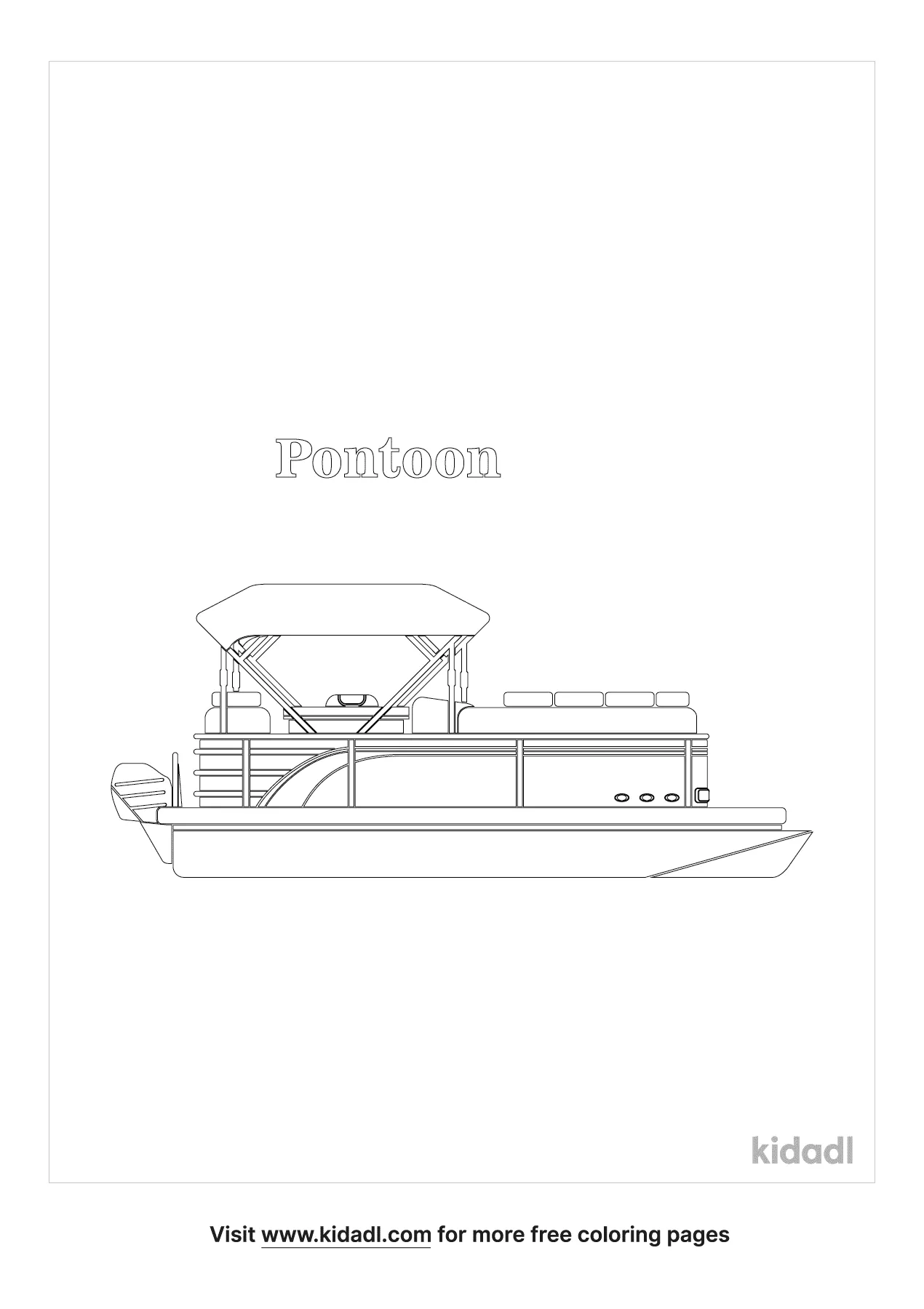 Free pontoon coloring page coloring page printables