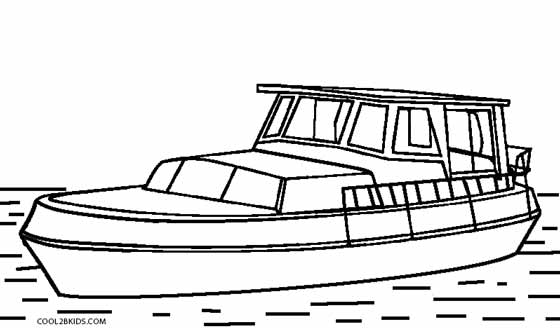 Printable boat coloring pages for kids