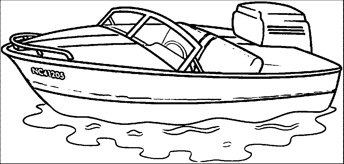 Drawing of a pontoon boat