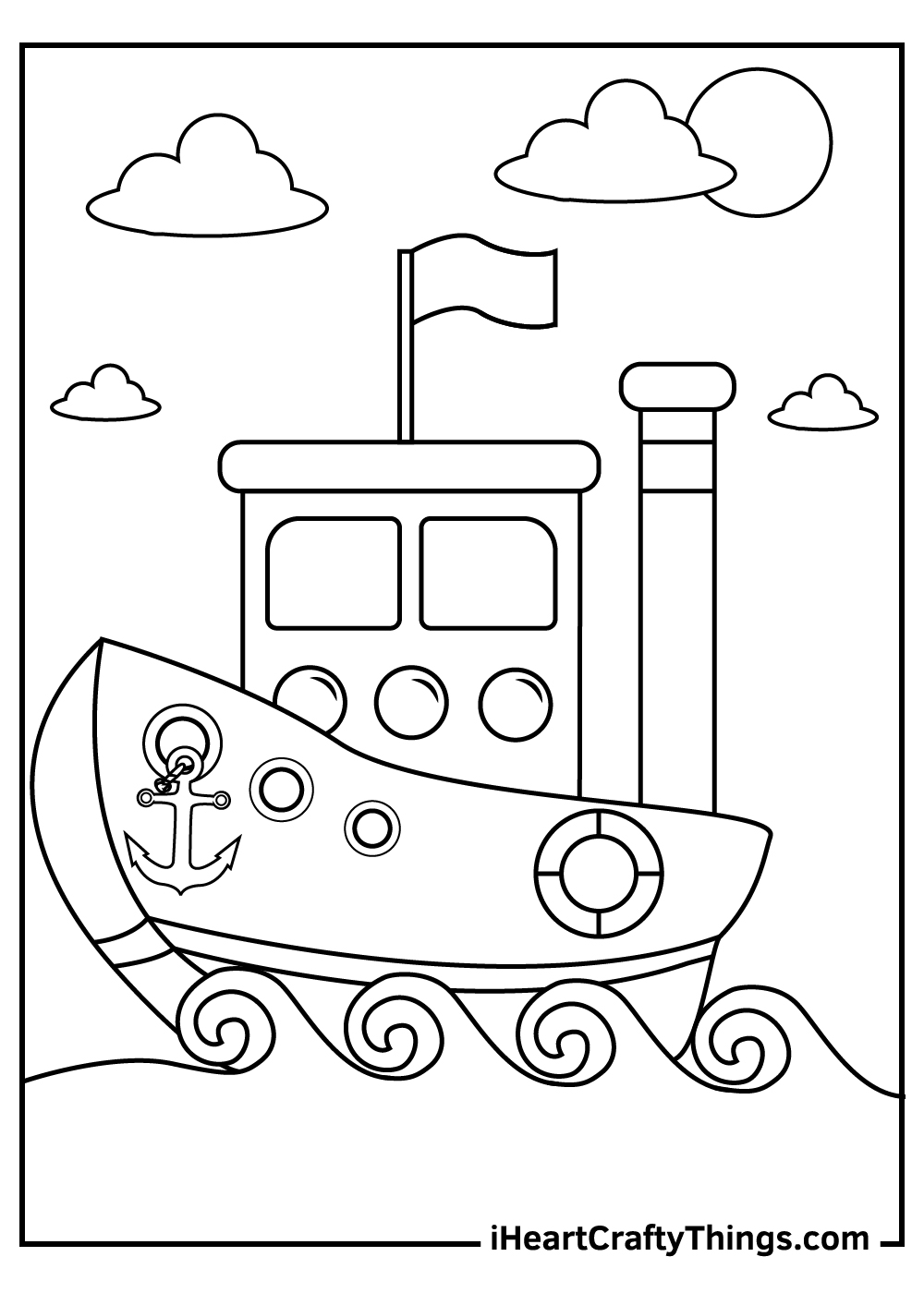 Ships and boats coloring pages updated