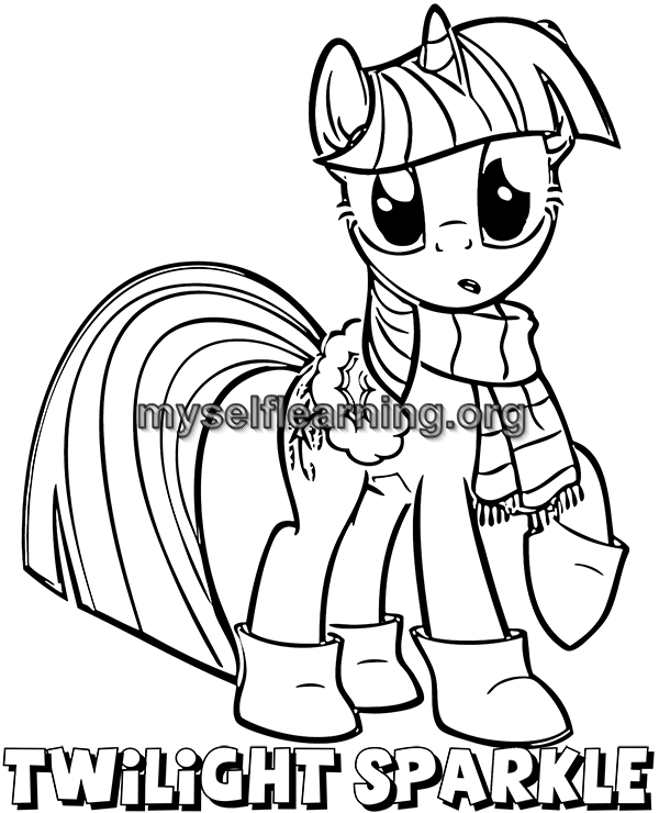 Little pony cartoons coloring sheet instant download