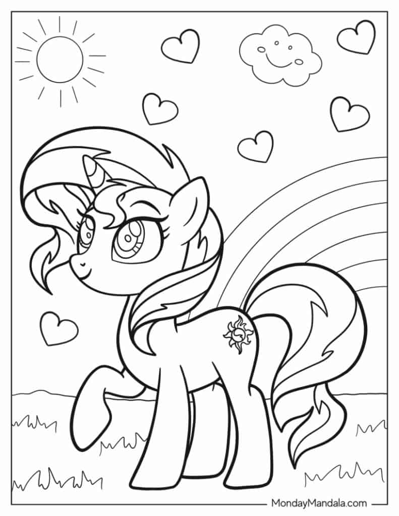 My little pony coloring pages free pdf printables