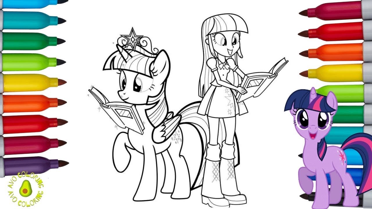 My little pony twilight sparkle coloring pages my little pony coloring book