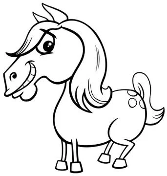 Pony coloring illustrations pony coloring vectors