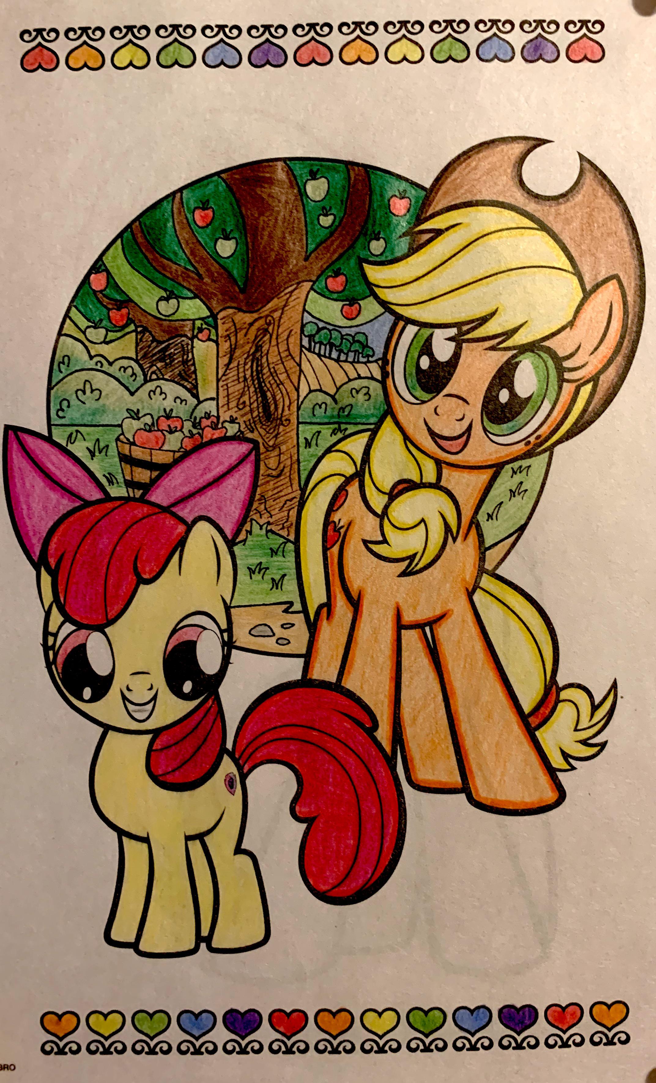 My little pony applejack and apple bloom coloring pageð rmylittlepony