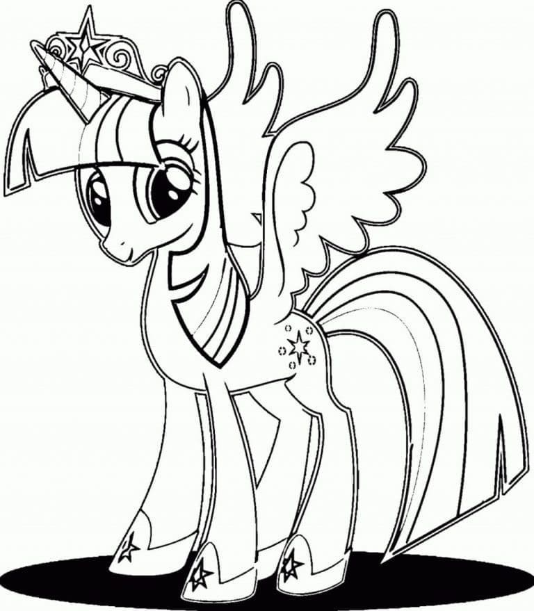Twilight sparkle from my little pony coloring page