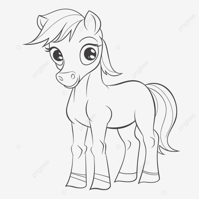 Baby pony coloring pages outline sketch drawing vector baby drawing wing drawing ring drawing png and vector with transparent background for free download