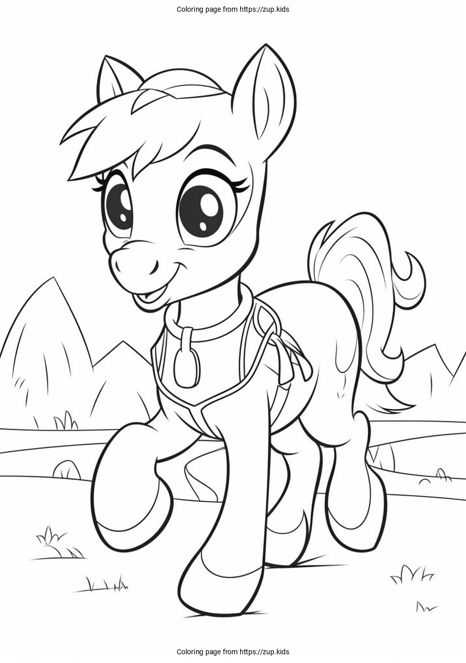 Pony coloring page from