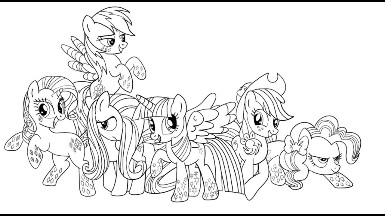 My little pony rainbow power ponies coloring book mlp coloring pages for kids