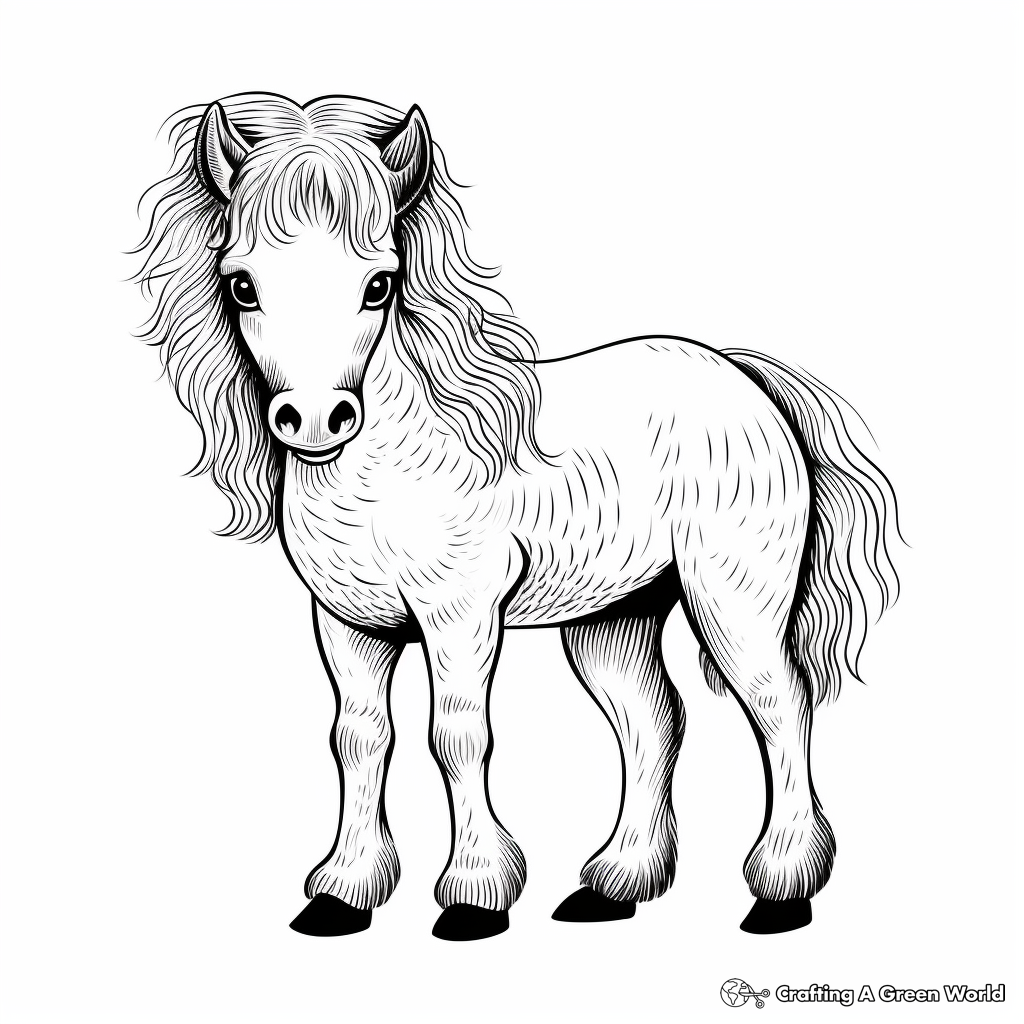 Shetland pony coloring pages