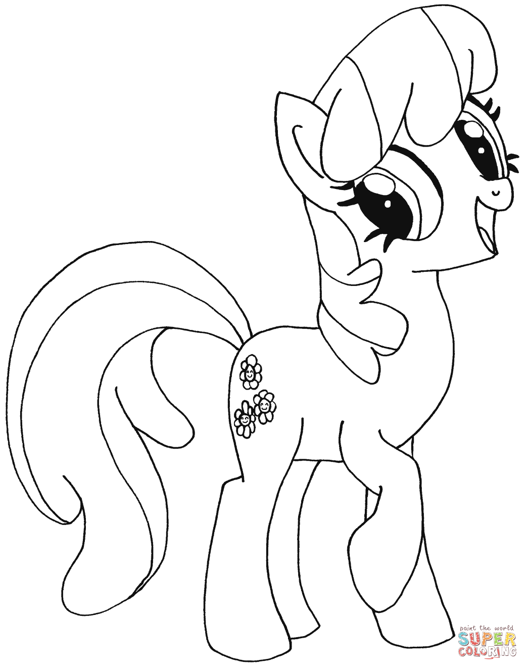 My little pony cheerilee coloring page free printable coloring pages