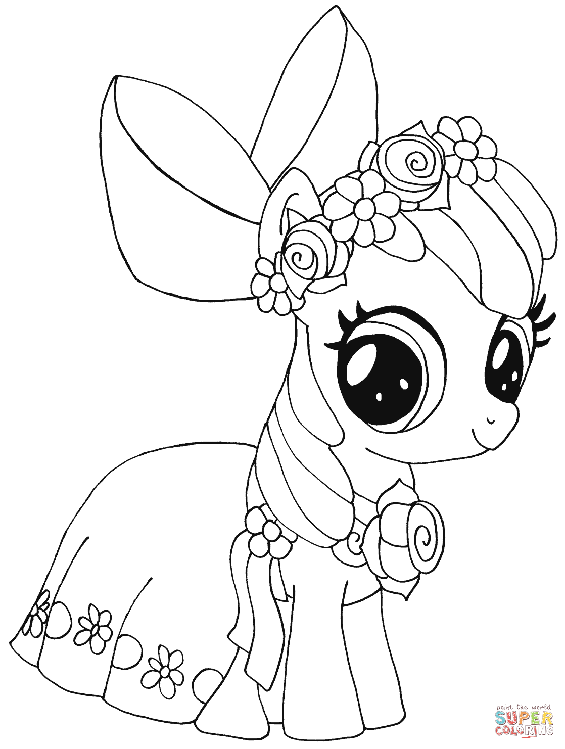 My little pony apple bloom coloring page free printable coloring pages