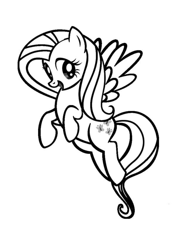 Free fluttershy coloring pages printable pdf