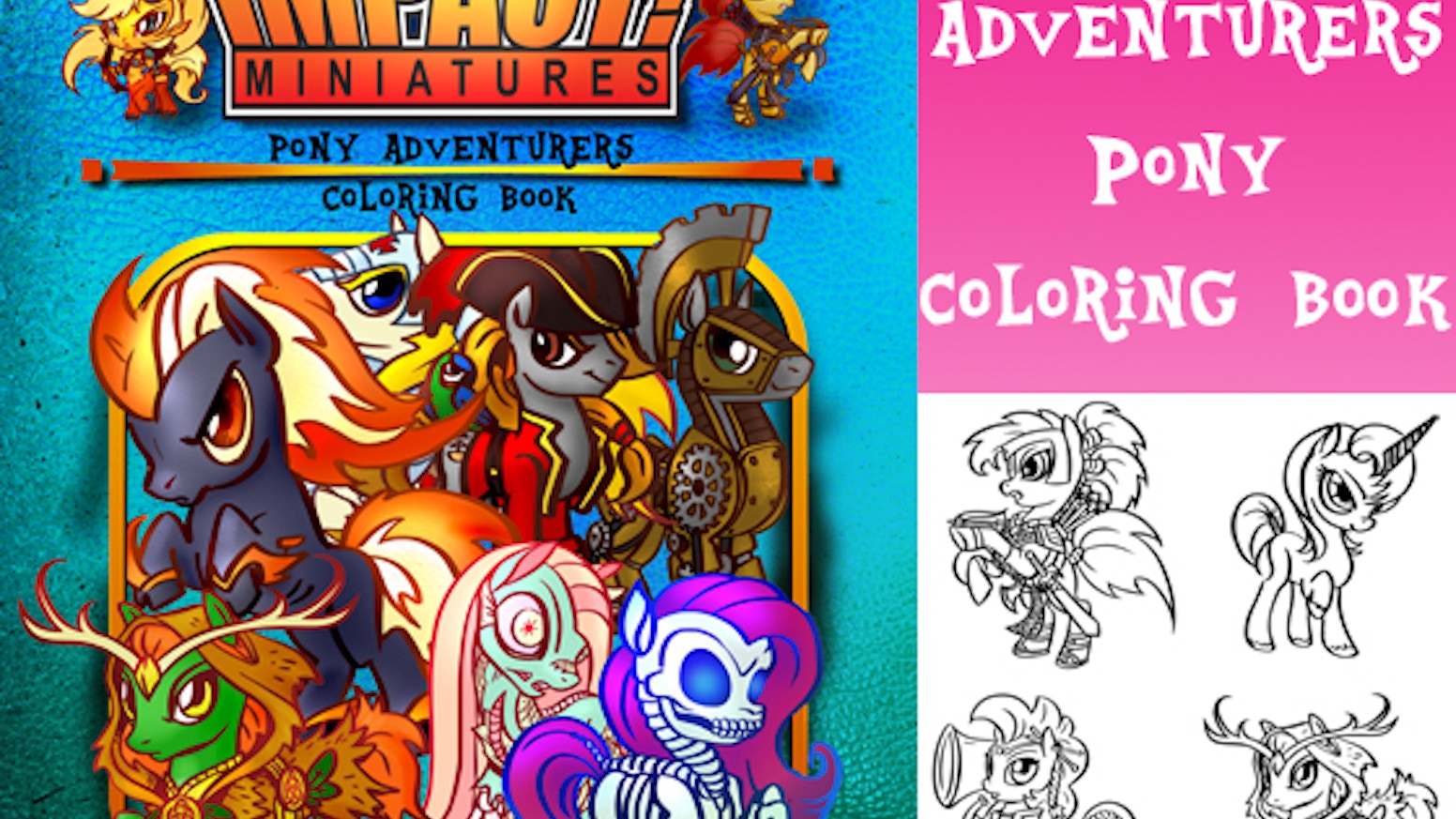 Brony adventurers pony coloring book by impact miniatures â