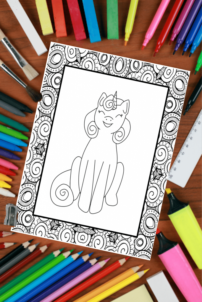 Printable unicorn colouring pages