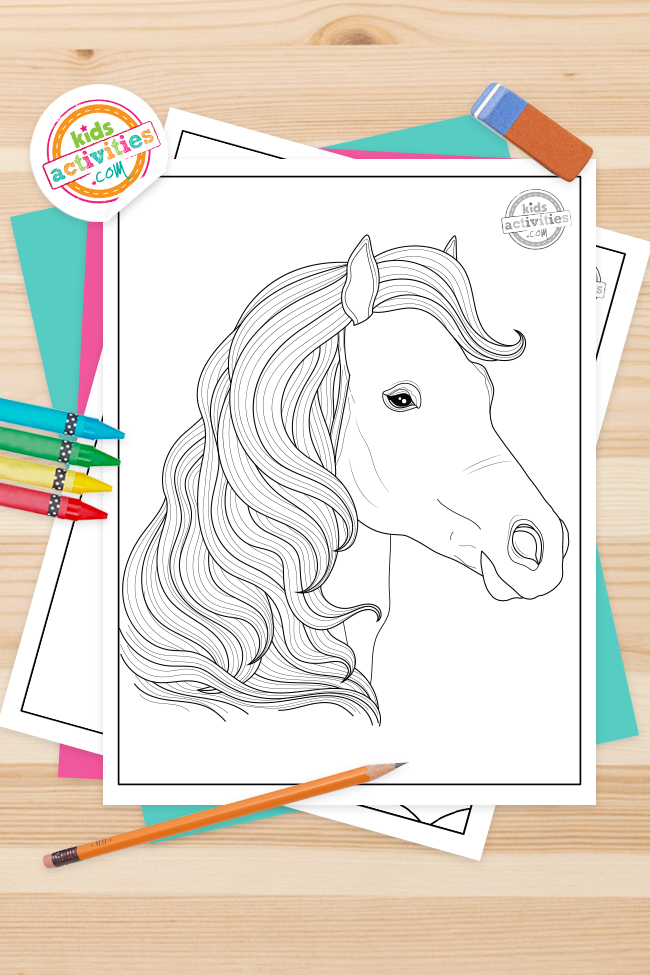 Realistic free printable horse coloring pages kids activities blog