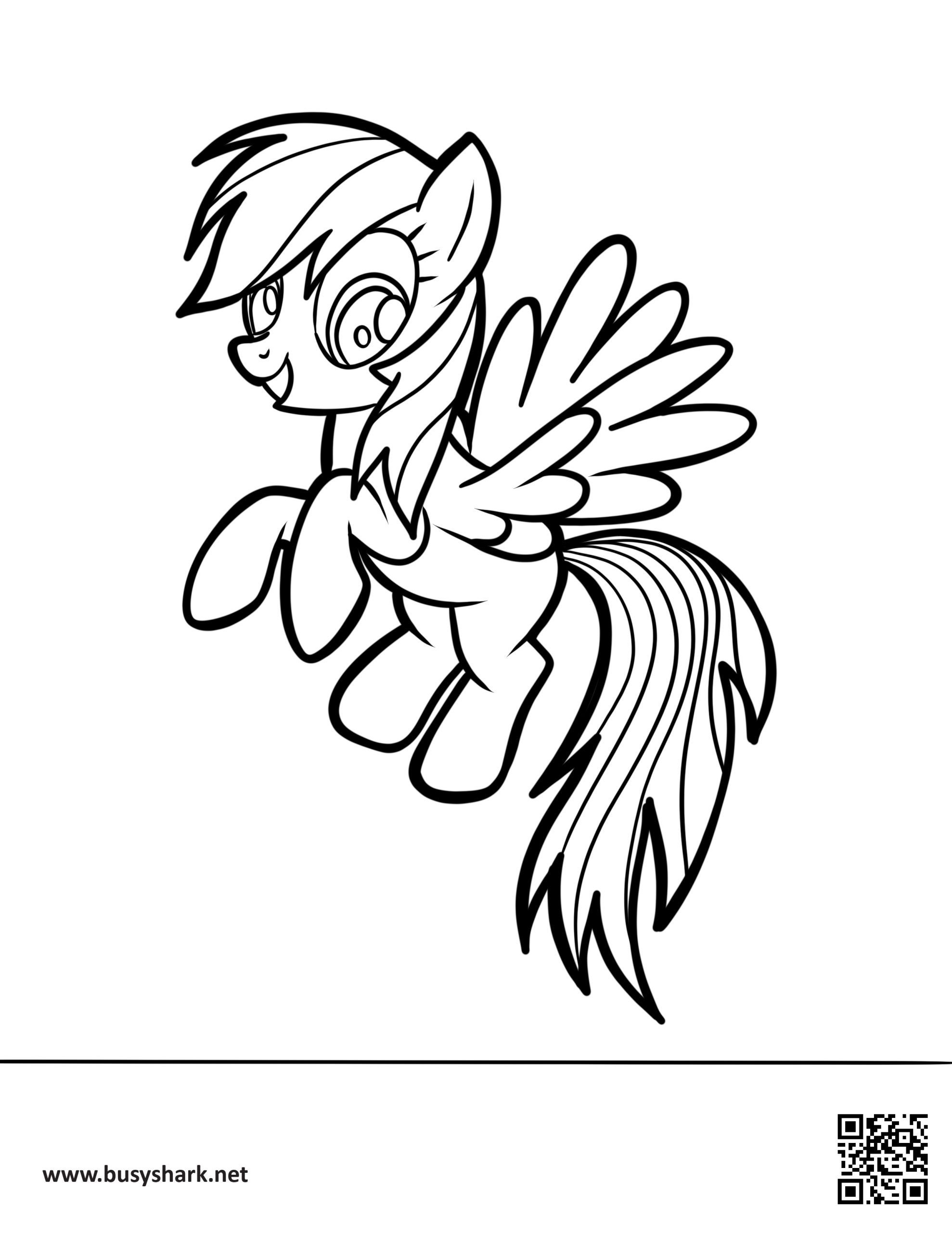 Rainbow dash coloring page