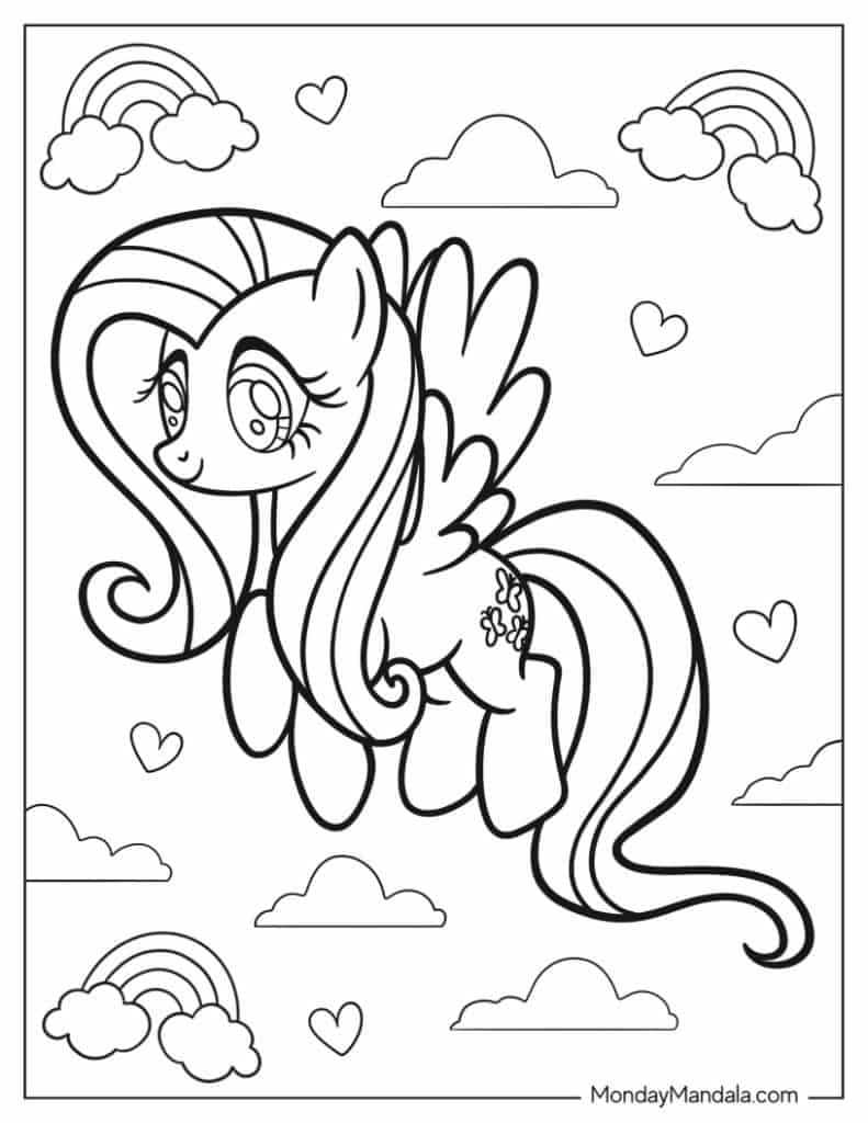 My little pony coloring pages free pdf printables