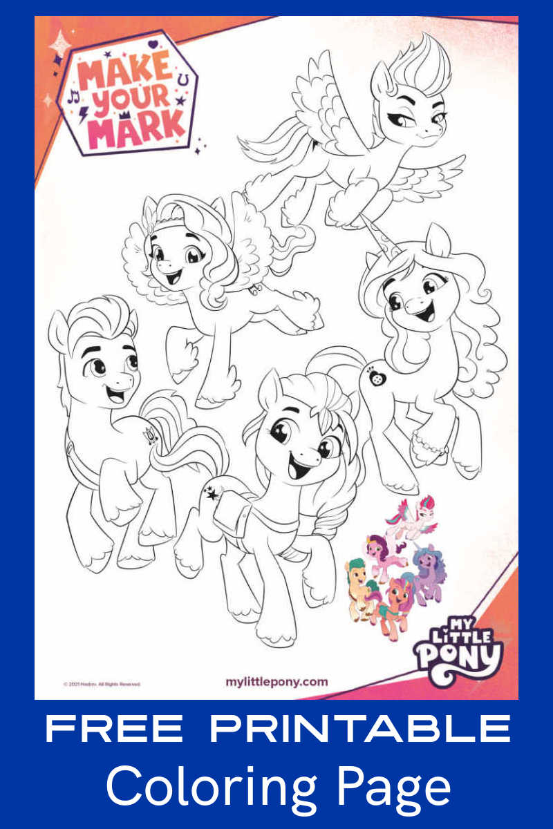 Free printable my little pony coloring page