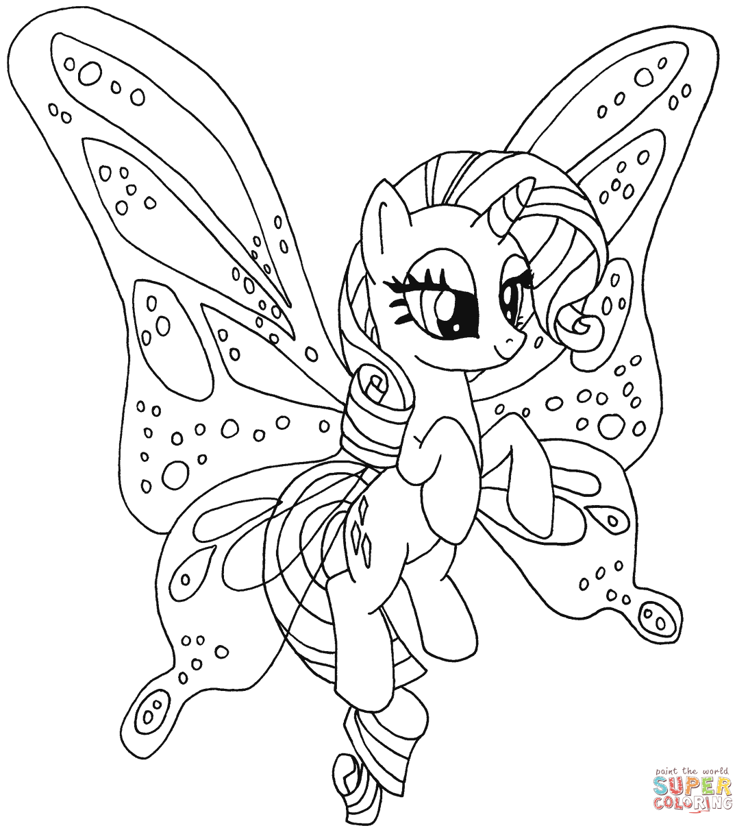 Rarity pony coloring page free printable coloring pages