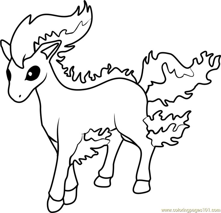 Ponyta lineart pokemon coloring pages pokemon coloring coloring pages