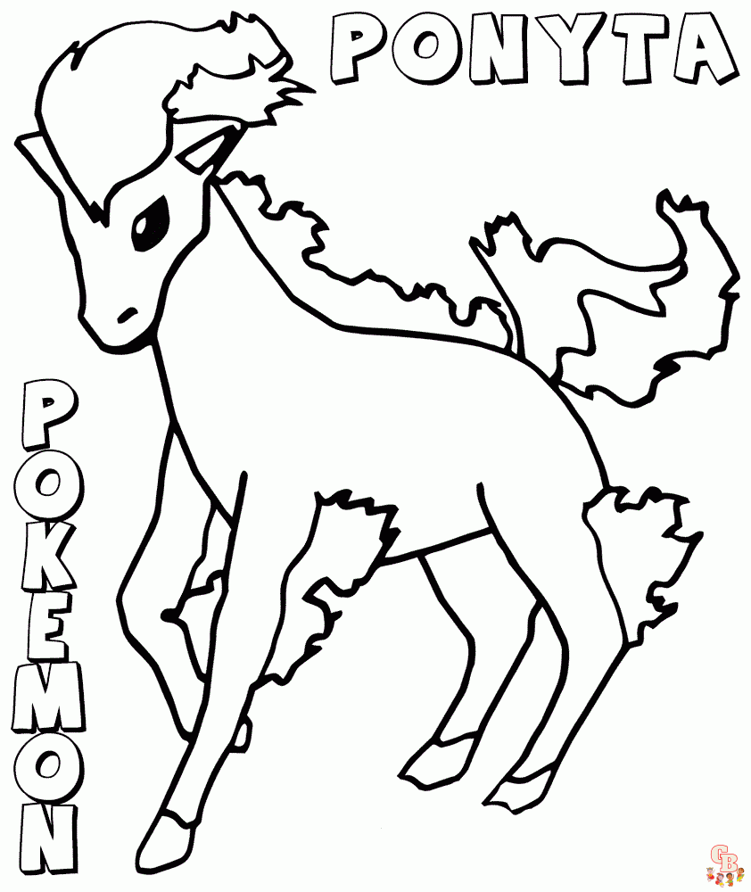 Fargelegg fantasien din med ponyta coloring pages