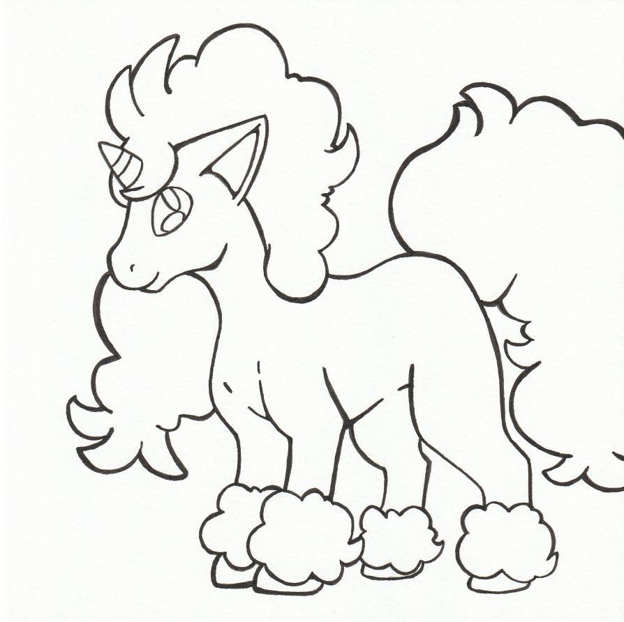 Galar ponyta lineart â