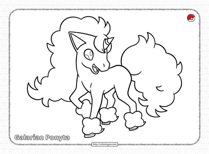 Pokemon galarian ponyta coloring pages coloring pages pokemon color