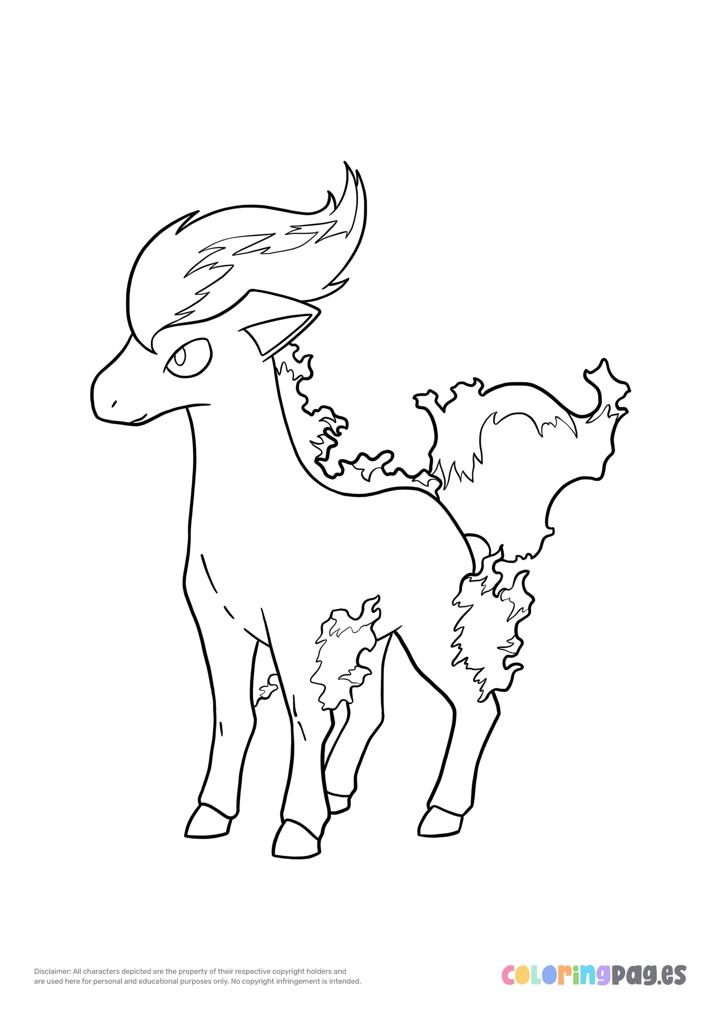 Ponyta coloring page pokemon coloring pages coloring pages pokemon coloring