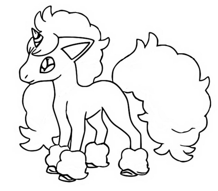 Coloring page pokãmon sword and shield galarian forms galarian ponyta