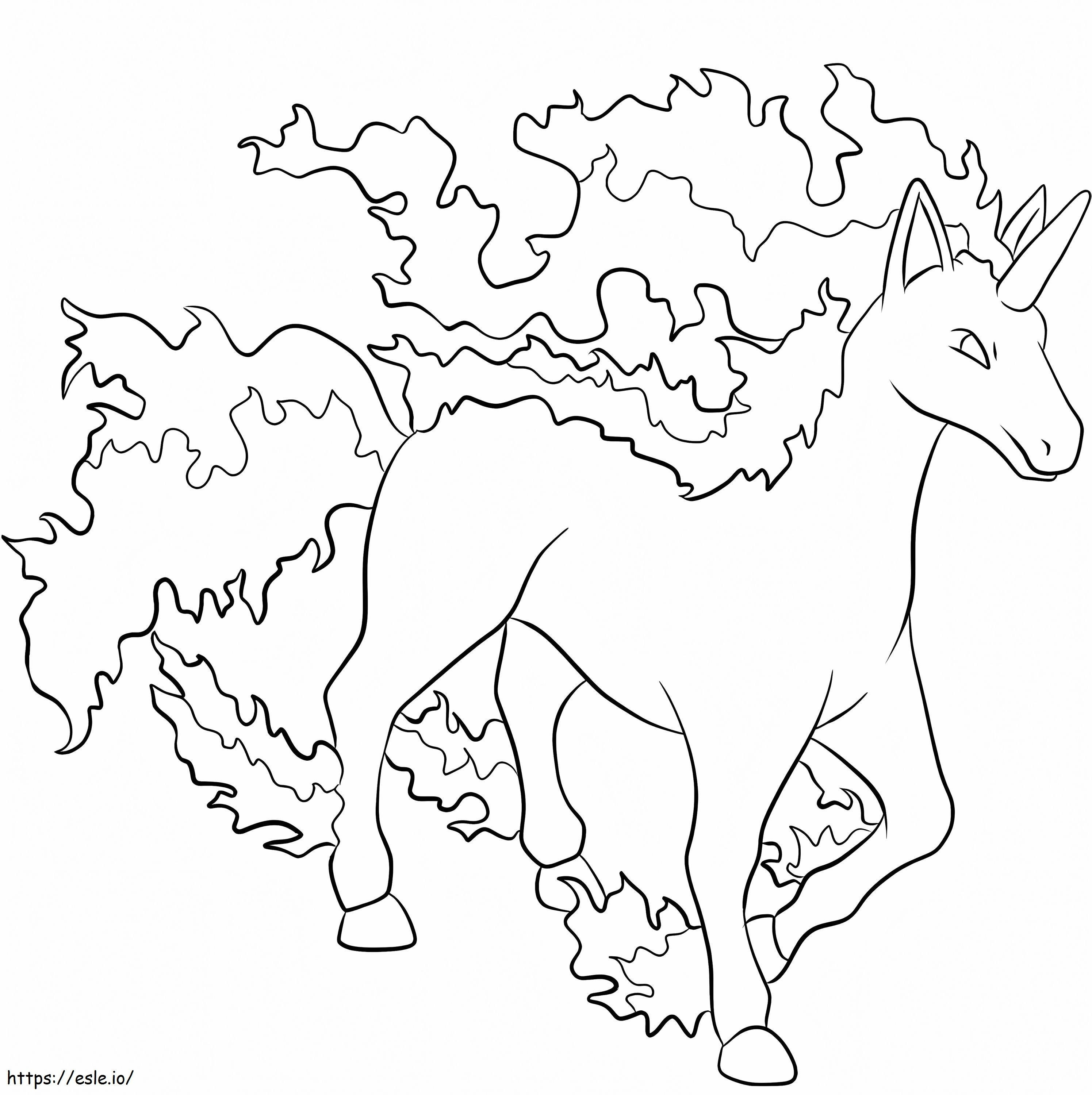 Rapidash coloring page