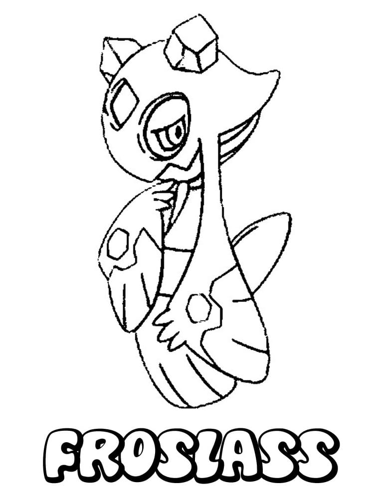 Froslass pokemon coloring page