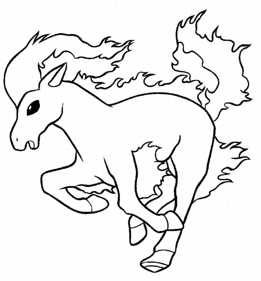 Ponyta pokemon coloring page