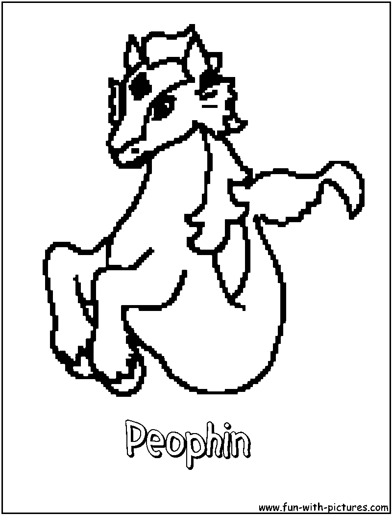 Peophin coloring page