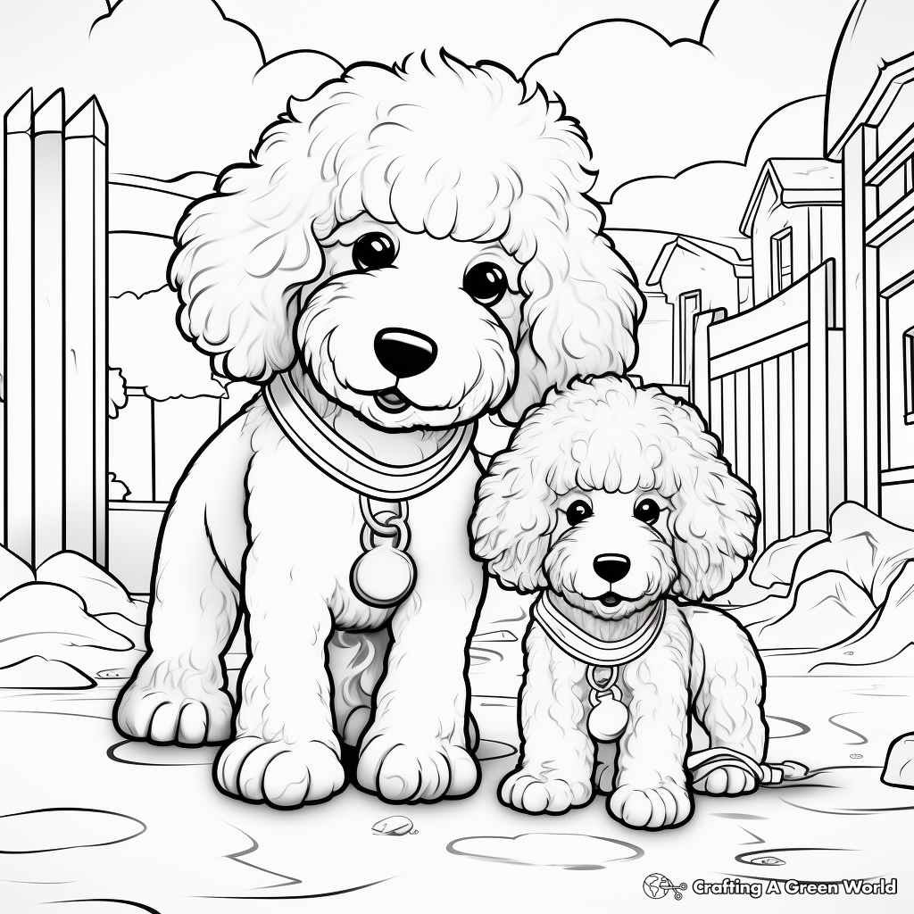 Poodle coloring pages