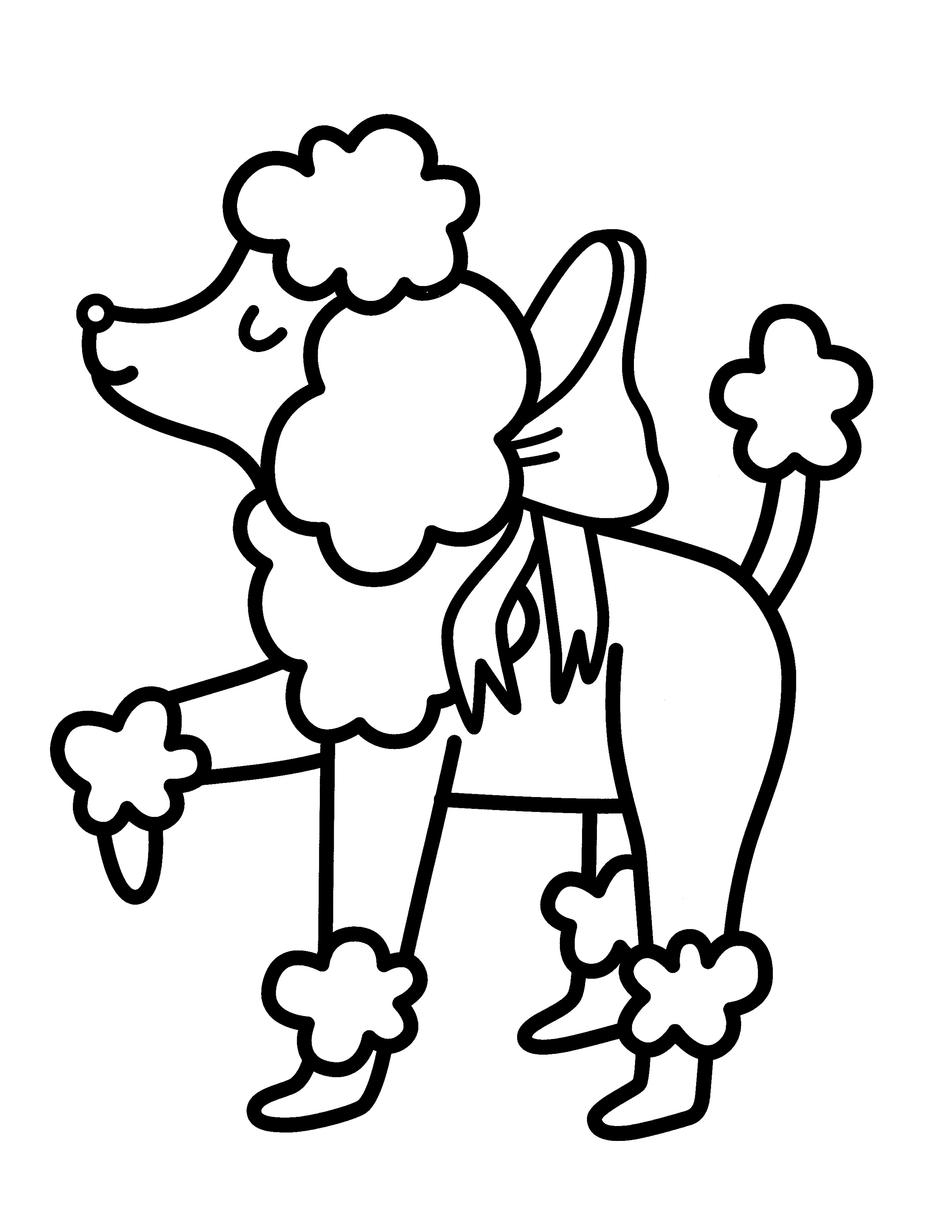 Poodle coloring page â kimmi the clown