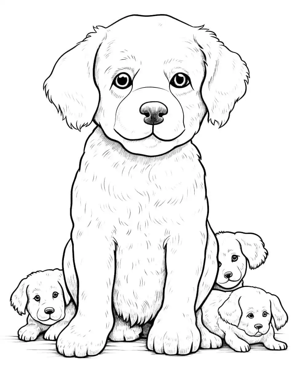 Dog coloring pages free printable sheets