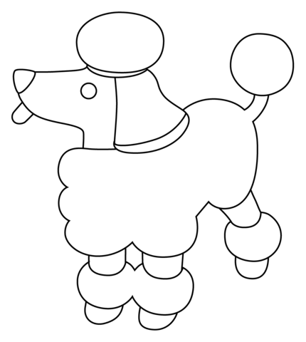 Poodle emoji coloring page free printable coloring pages