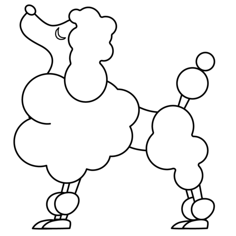 Poodle emoji coloring page free printable coloring pages