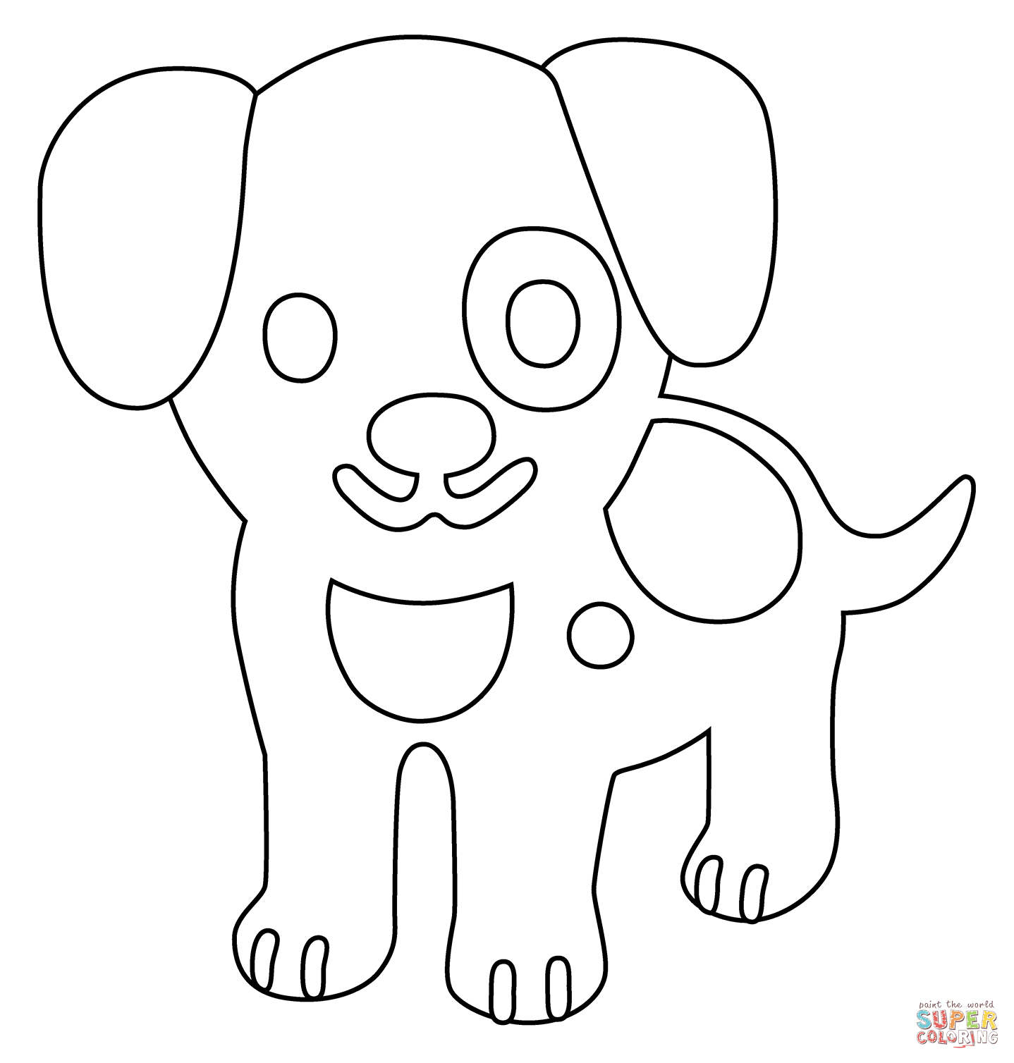 Dog emoji coloring page free printable coloring pages