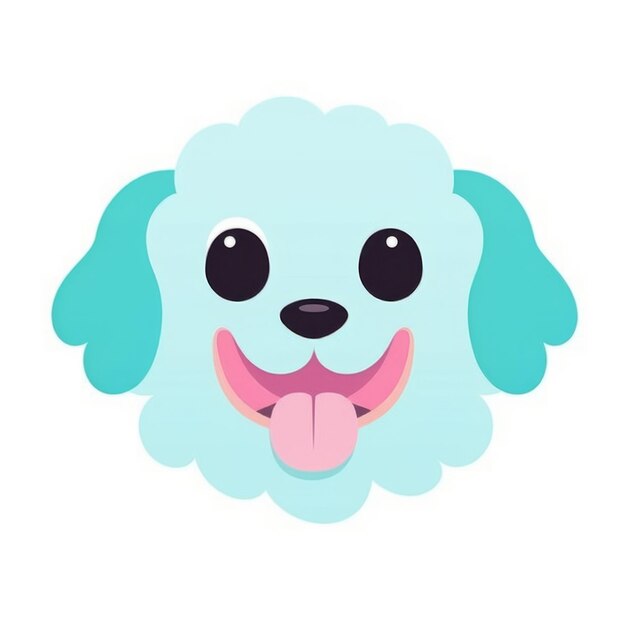 Premium ai image pastel color design cute dog emoji style flat style vector graphic obvious isolated on