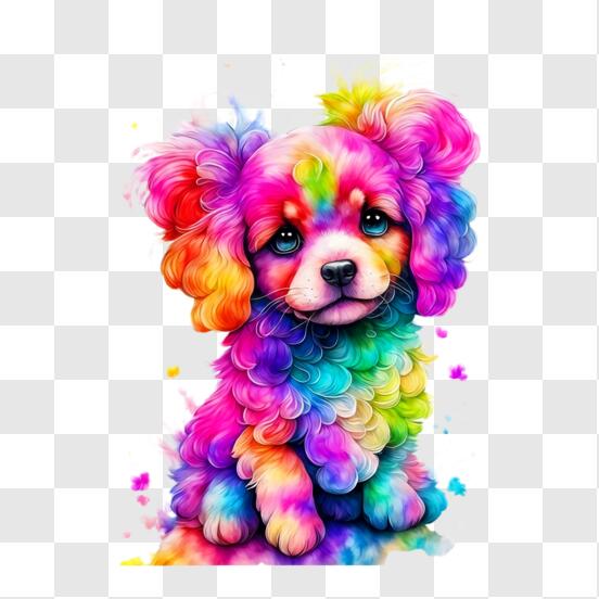 Download colorful dog painting