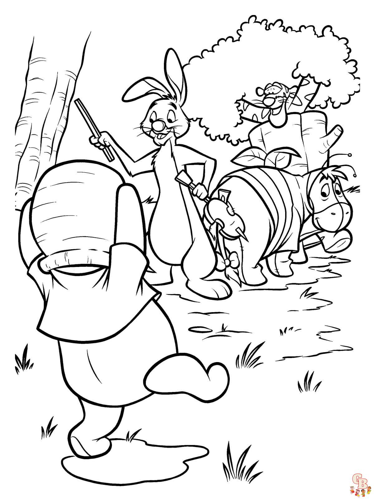 Fun of winnie the pooh coloring pages for kids