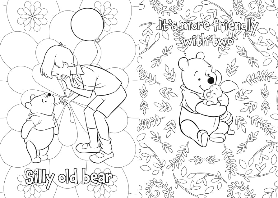 Disney winnie the pooh colouring by walt disney