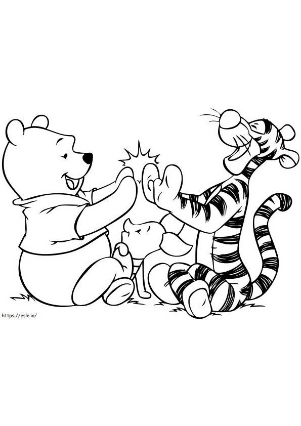 Pooh and friends coloring pages