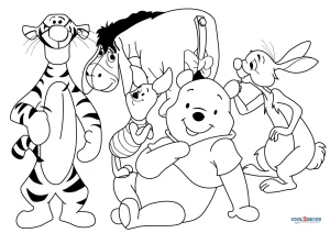 Free printable winnie the pooh coloring pages for kids