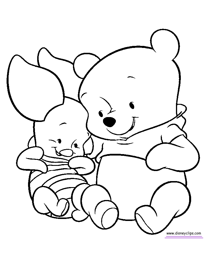 Disney baby pooh coloring pages