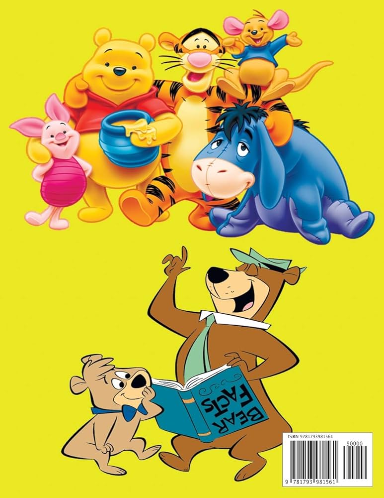 Winnie the pooh and yogi bear coloring book in coloring book for kids and adults activity book great starter book for children with fun easy and relaxing coloring pages