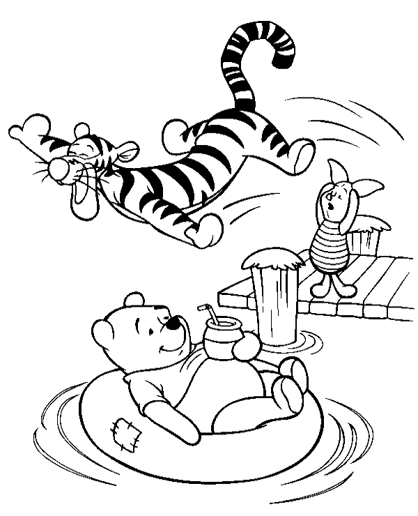 Pooh eeyore tigger coloring pages